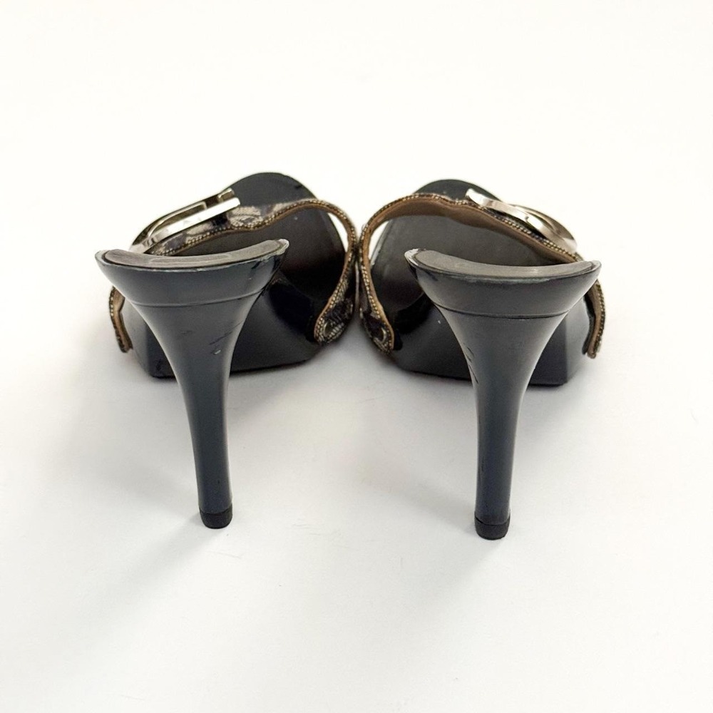 Christian Dior John Galliano trotter monogram mule heel black vintage IT 37 US 7 - Picture 7 of 8